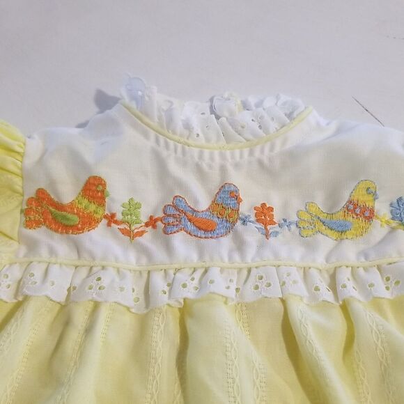 Vintage Sears Baby Dress yellow 2t - Picture 3 of 13
